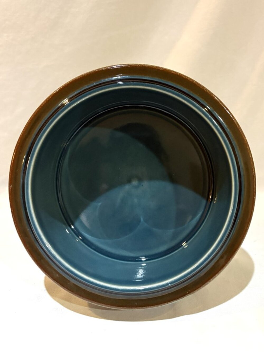 Vintage Arabia Finland Meri Blue Stoneware Serving Bowl 7" EUC